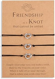 YELUWA Sisters Best Friend Friendship BFF Bestie Heart Matching Long Distance Lovely Charms Bracelets Gift for 2/3/4/5 Teen Girls Women Mother Daughter with Wish Card
