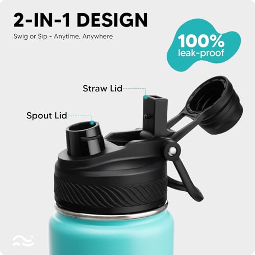 Image of Swigina Insulated Water Bottle with Boot (Keep 36 hrs Cold) BPA Free, 24 oz