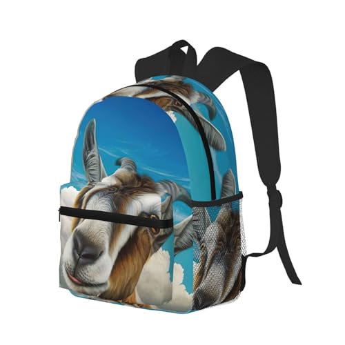 Sac à dos polyvalent imprimé chèvre bleue idéal pour les sorties citadines - 2