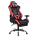 KCREAM Gaming Stuhl Gamer Stuhl Racing Stuhl Bürostuhl Schreibtischstuhl mit fußstützen Ergonomischer Gaming Sessel Verstellbare Armlehne Bürostuhl Gaming Stuhl bis 160kg belastbar(rot)