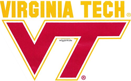 5 Inch Virginia Tech VT Logo Polytechnic Institute and State University VT Hokies Removable Wall Decal Sticker Art NCAA Home Room Decor 5 by 3 Inches