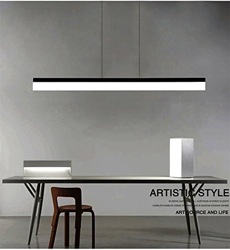 ART LAMPS LED Modern Office Pendant Lighting, Ultra-thin Acrylic and Metal Chandelier Ceiling Lighting Fixture for Home and Studio, Illumination Area 25-30ใก Adjustable Height During Installation
