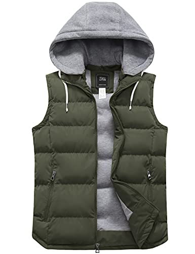 Image of ZSHOW Men's Puffer Vest Removable Hooded Vest Outdoor Winter Vest