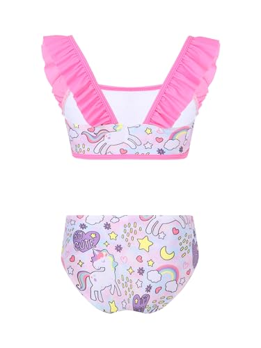 Moily Kids Girls Mermaid Bikini Tankini Set Ruffles Tank Top with Briefs Bottoms 2 Piece Bathing Suits2