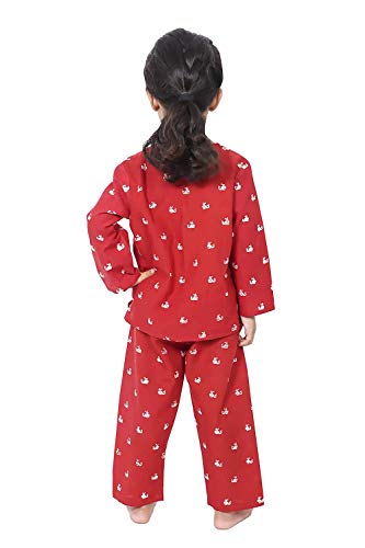 Image of Cotton Unisex Printed Night Suit Dress Set Combo Pack for Girls Boys