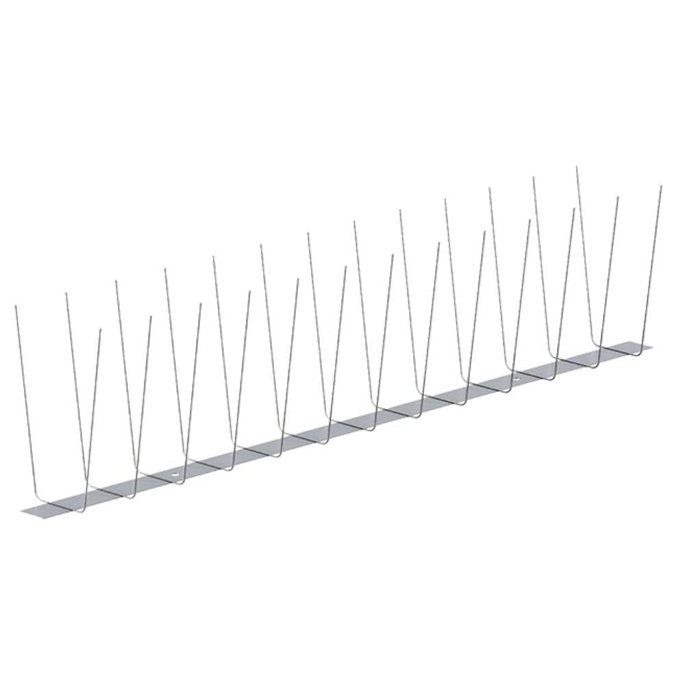 Sarei Haus- und Gartentechnik Taubenabwehr Typ 2 Spikes 33,3 x 11 cm – Stahl, Edelstahl