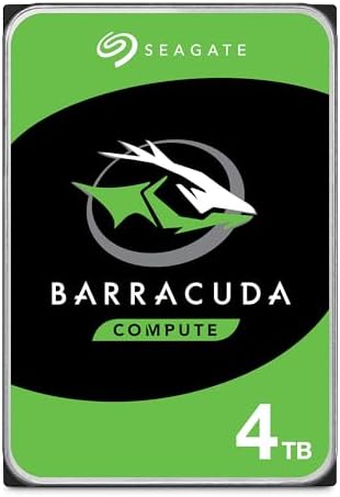 Seagate Barracuda 4TB Internal Hard Drive HDD – 3.5 Inch SATA 6 Gb/s 5400 RPM 256MB Cache for Computer Desktop PC Laptop (ST4000DM004)