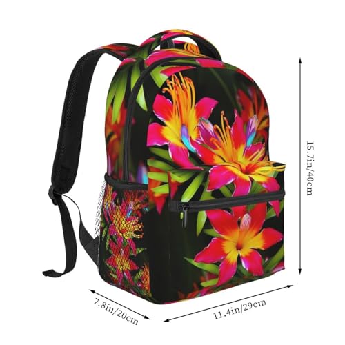 Sac à dos ordinateur léger style hawaïen floral et coloré - 2