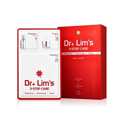 Dr+ Lim's 3-Step Care, Facial Mask Sheet, Brightening, Moisturizing, Wrinkle-relieving (10 pack)