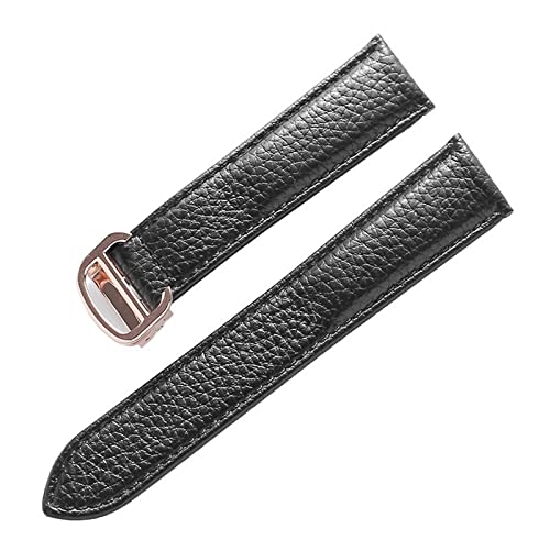 Bracelet de montre pour Cartier Tank Solo en cuir véritable souple agate