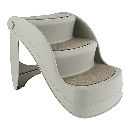 ペット 階段 ステップ 3段 高さ38cm 犬 階段 ペットステップ ドッグステップ ソファー用 ベッド用 折り畳み式 踏み台 組み立て不要 滑り止めマット付き ペット踏み台 猫 階段 高齢犬 小型犬 ヘルニア シニア犬 足腰への負担を軽減 怪我防止 介護