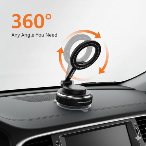 Magnetic Phone Holder for Car, Car Mount 360 Adjustable Vacuum Suction Cup, Phone Mount for Car Accessories/Windshield/Mirror/Kitchen/Gym for iPhone 17 Pro Max 16 15 14 13 - Image 5