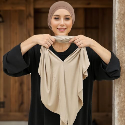 Ready to Wear Hijab Scarf for Women Instant Hijab Soft Head Wraps for Women4