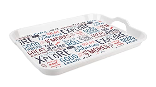 Camco RV Melamine Serving Tray with Camping Design