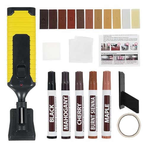 Juego De Reparación De Laminado, 11 Colores, Kit De Reparación De Parquet Listo Para Usar, Impermeable, Pintable Para Arañazos, Grietas, Agujeros, Suelo, Armario, Baño, Cocina, Muebles, Juego De Repar