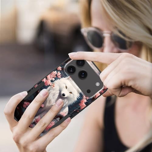KJFHDJFDH for iPhone 17 Pro Case,Dual Layer Hybrid Heavy Duty Rugged Shockproof Hard PC +Soft Silicone Protective Case for iPhone 17 Pro 6.3" 2025,Fox and Flowers - image 7