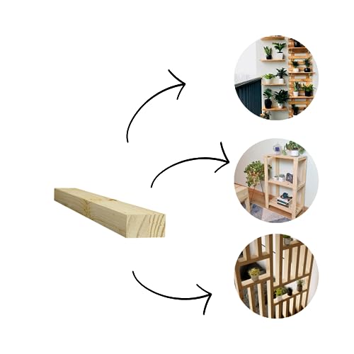 Kit 10 Ripas de Madeira Pinus Para Artesanato 2x3 cm (70 cm)