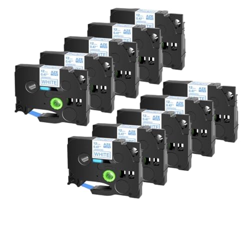 10�p�b�N�݊�TZ�z���C�g231 TZE 231 12mm 24mm 24mm���x�����[�J�[���{���p�}�V���p���x���e�[�v(Blue on White)