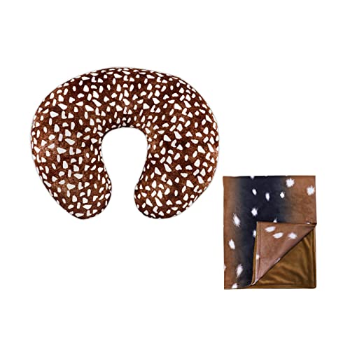 Image of Deer Skin Baby Blanket Newborn Blanket Blanket and Nursing Pillow Cover for Baby Boys and Girls