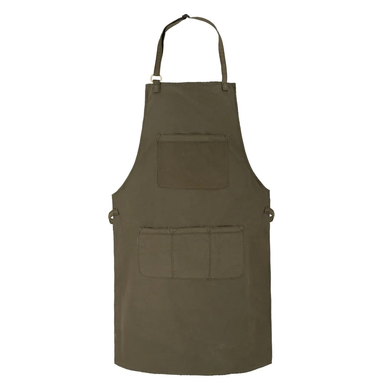 Leathershire Olive Green Cotton Canvas Apron with 4 pocket Butcher, BBQ & Grill, Cooking, Barber, Bartender apron Gift