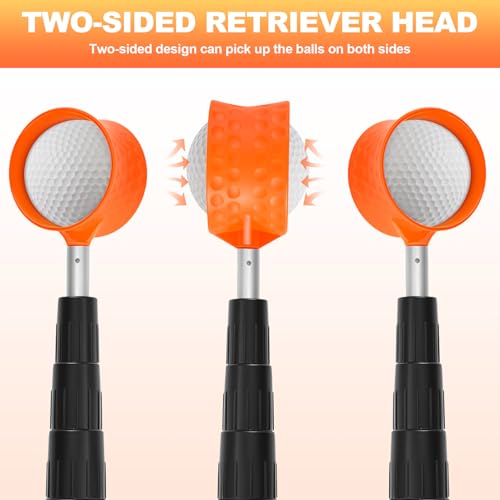 Golf Ball Retriever, 15Ft Golf Ball Retriever Telescopic for Water, Two-Sided Golf Ball Grabber, Stainless Steel Ball Retriever Tool, Golf Ball Accessories Gifts for Men Women - Image 5