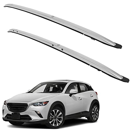 FINDAUTO 2pcs Crossbars Fit for Mazda CX-3 2016-2019 Side Rails 165LBS OE Style Top Rail Roof Rack Aero Aluminum Cross Bar Luggage Rack Rail -  161707-5250-0942251621