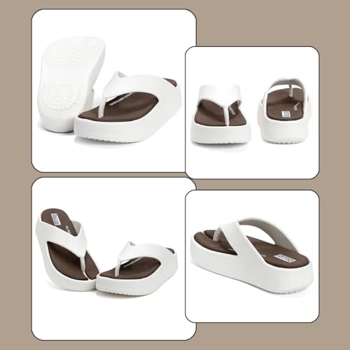 Image of DOCTOR HEALTH SUPER SOFT Women's Orthopedic Soft Platform Slippers | Ultra-Cushioned Shock Absorbing Footbed | Lightweight Anti-Skid Everyday Wear Comfort Flip Flops for All-Day Support