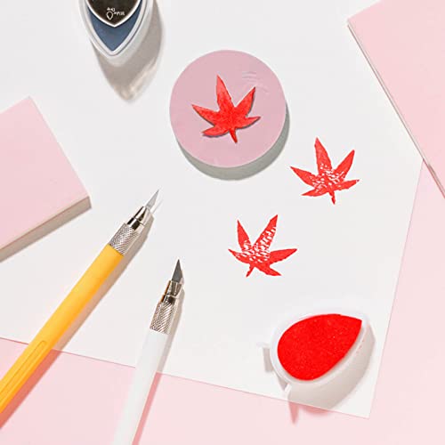 Tosnail 16 Pack 4" X 6" Rubber Stamp Carving Blocks, Soft Rubber For Craft Project - Great For Beginners And Professional - Pink #TOP5