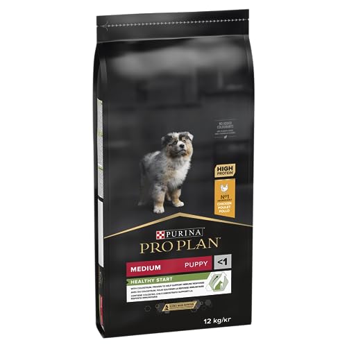 Pro Plan Medium Puppy Healthy Start, Welpenfutter trocken, reich an Huhn, 1er Pack (1 x 12 kg)