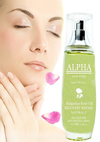 Suero de recuperación de aceite de rosa búlgaro Cuidado orgánico de la piel por Alpha New York 3.4 fl oz33.8oz
