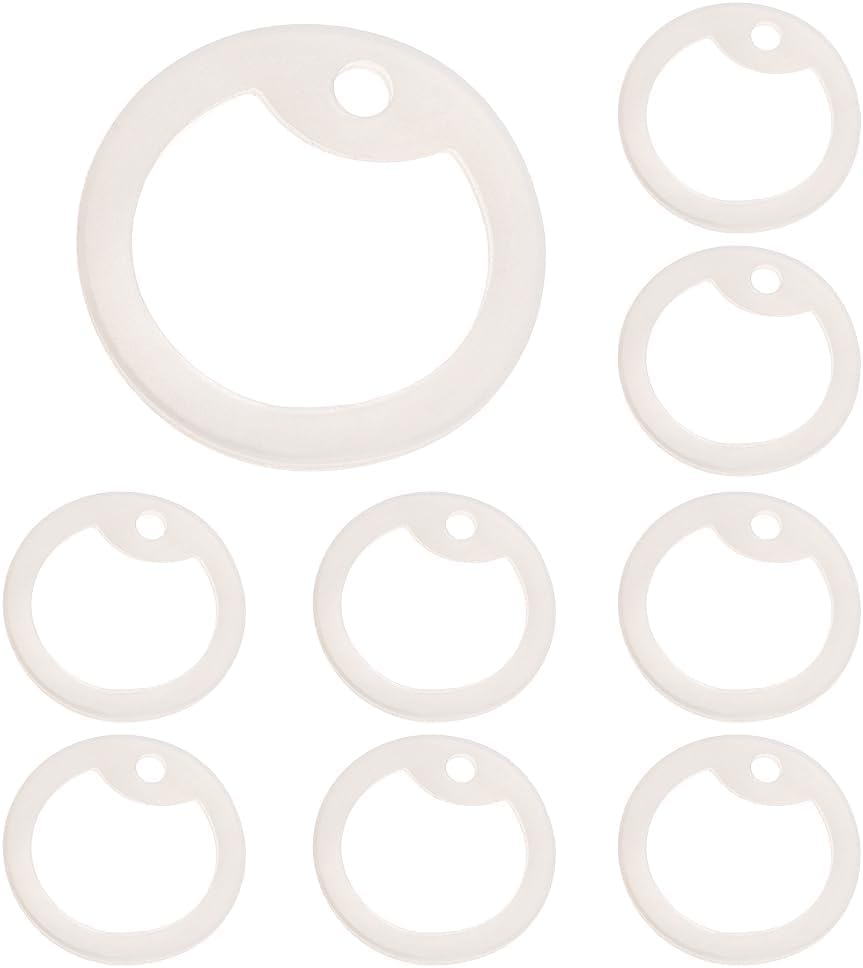 8PCS Silicone Dog Tag Silencer Glow in The Dark Pet Tags Silencer for Collar Reduce Noise Cover ID Protector White (Circle Shape)