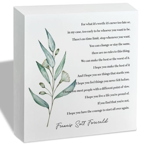 Inspirational Wood Box Decor, For what it's worth prin Sign,