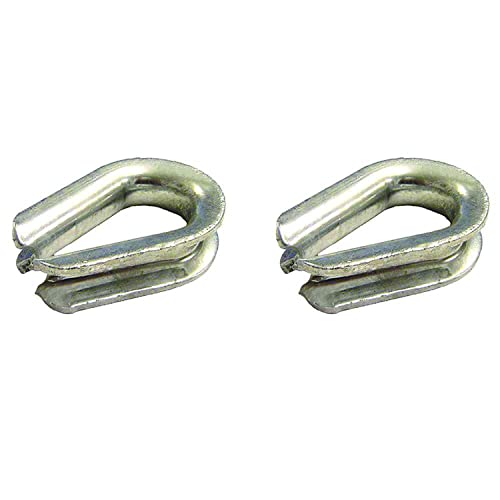 US Cargo Control 1-1/2" Heavy Duty Galvanized Wire Rope Thimbles - 2 Pack