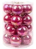 Magic Weihnachtskugeln Glas 6cm, 20 STK. Christbaumkugeln (Dazzling Flamingo pink)