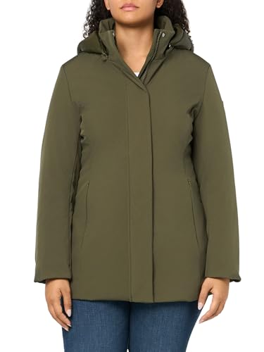 GUESS Women's Midlength Softshell Hood Jacket