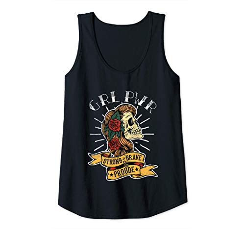 Femme Rockabilly Girl Vintage Retro Girl Power Tattoo Pin-Up Débardeur Cover