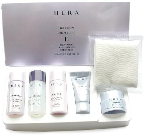 Amore Paciic HERA Auqabolic Simple Set - Hydration/Revitalizing/Freshness (6Items-Toner/Emulsion/Cell Essence/Gel Serum/Gel Cream/Cotton Pad)