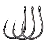 100Pcs Mustad Jigging Haken High Carbon Stahl Deep Ocean Angeln Haken Jig Große Barbs Tintenfisch Kreis Haken Zubehör Mit Zackenbarsch