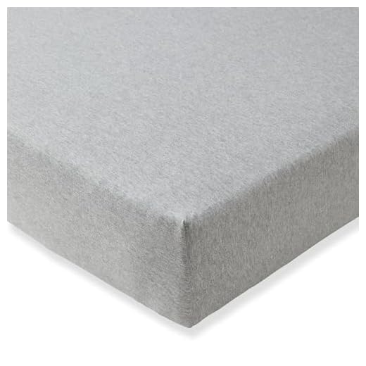 Burt's Bees Baby - Fitted Crib Sheet, Solid Color, 100% Organic Cotton Crib Sheet for Standard Crib and Toddler Mattresses (Heather Grey) , 28x52 Inch (Pack of 1)