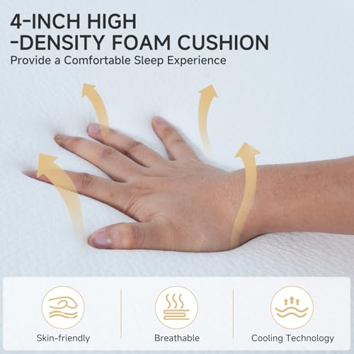 LILYPELLE Sofa Bed Mattress Replacement 4 Inch - Memory Foam Sofa Beds Mattress for Sleeper Sofas and Hide a Bed Couches, Pull Out Couch, Sofas Not Included,Full Size 72\" L x 53\" W x 4\" H - Thumbnail 2