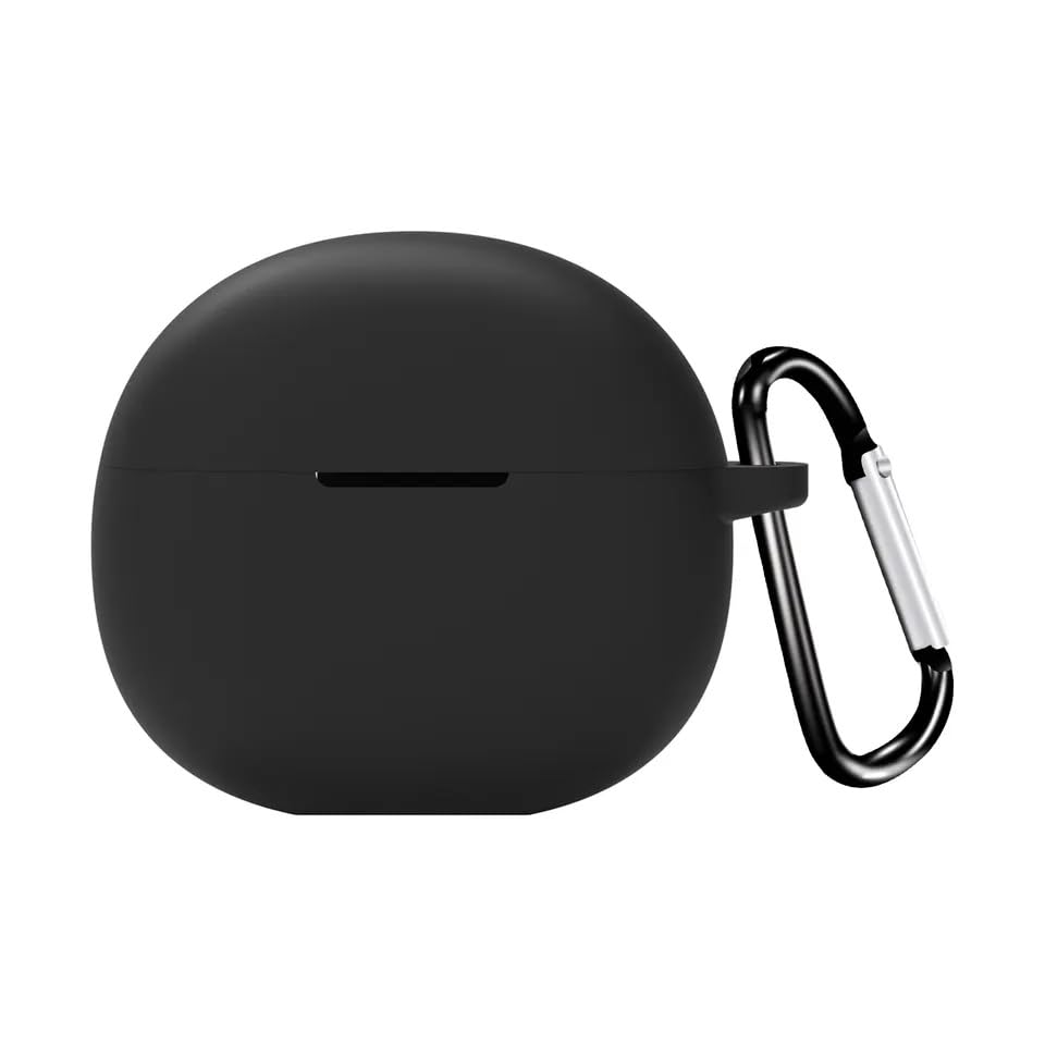 Image of Colorcase Front & Back Full Protection Silicon Case Cover for Boat Airdopes 161 Pro - (Black) (Airpods Not Included)