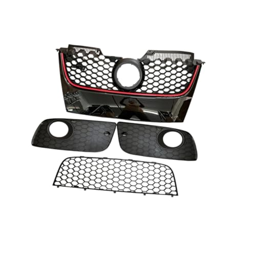 Parrilla de parachoques delantero para MK5 GLI GTI 2006-2009 con diseño de panal 4