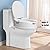 Raised Toilet Seat with Lid for Elderly, 4" High Toilet Seat for Elongated or Standard Commode, Raised Toilet Seat for Seniors, Handicap Toilet Seat Riser with Cover