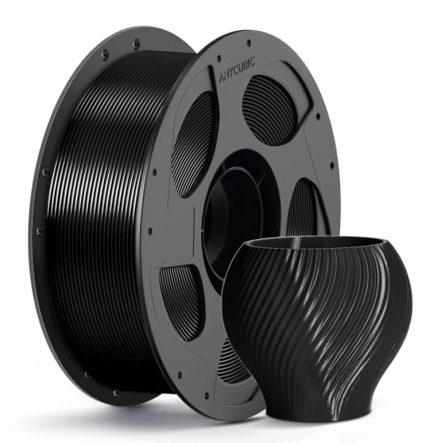 Image of ANYCUBIC PETG Filament 1.75mm, 3D Printer Filament, Dimensional Accuracy + /- 0.02mm, Exceptional Toughness and Long-Lasting Print with Most FDM 3D Printers, 1KG Reusable Spool, Black