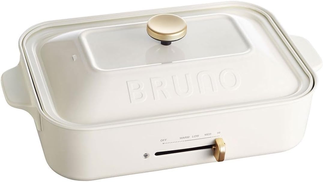 compact hot plate + takoyaki plate + ceramic-coated pot + grill plate 4-piece set (white)