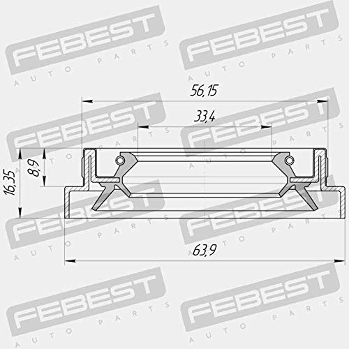 PARAOLIO DEL SEMIASSE ANTERIORE 35X56X8.9X16.4
