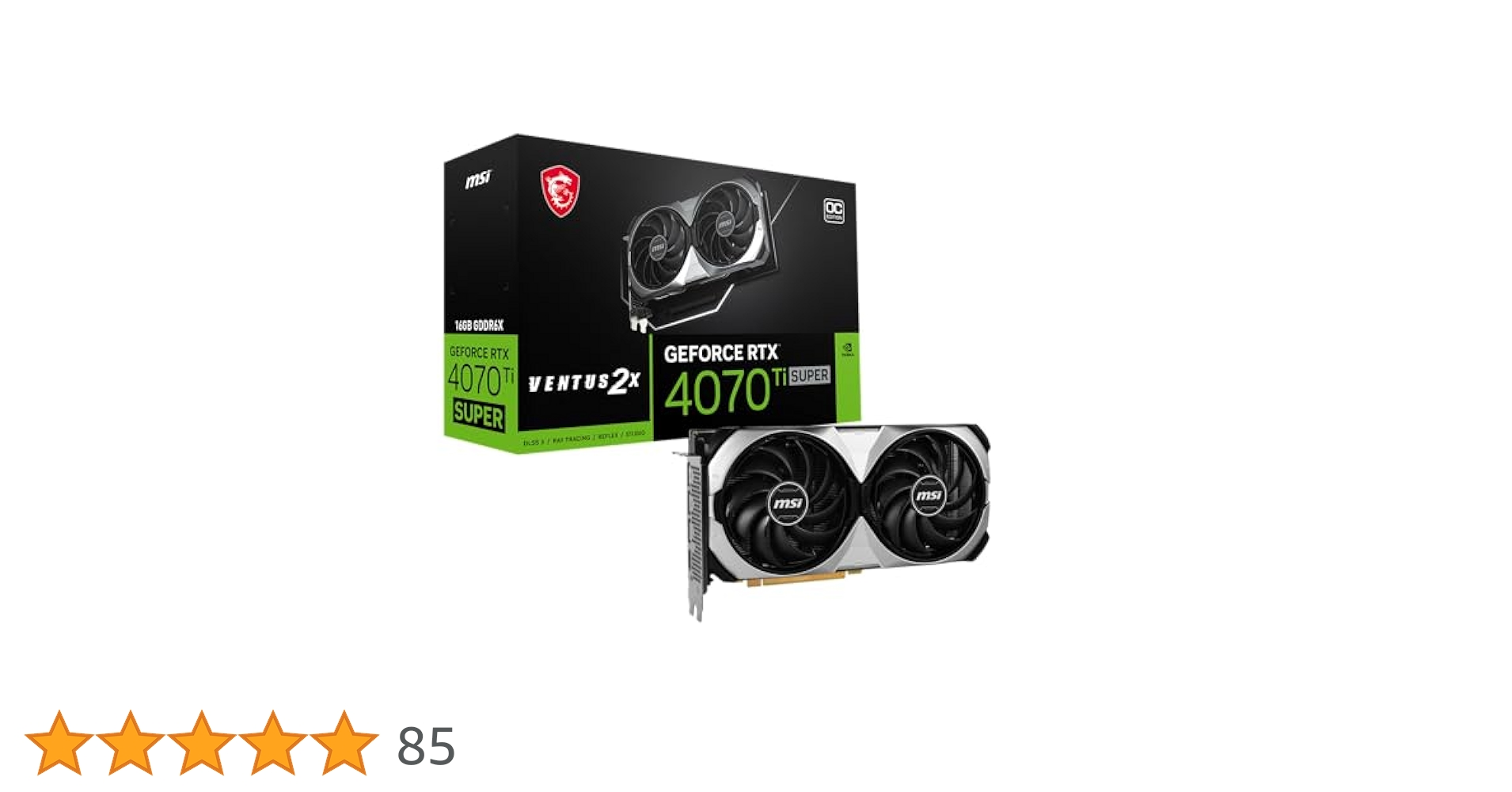 Amazon | MSI Gaming RTX 4070 Ti Super 16G Ventus 2X OC