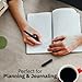 Simply Genius Journaling Notebooks - 6-Pack A5 Black Softcover - College Ruled Writing Journal - Note Taking & Travel Notebook - 92 Lined Cream Pages 80 GSM