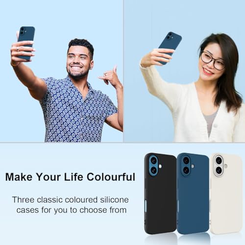 Image of Back Cover Compatible with iPhone 17 Case (6.3) Soft Touch Slim Liquid Silicone Full Protection Shock Proof Back Cover for iPhone 17 (SC Blue)