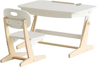 [市場] キッズデスク pipi キッズデスク スタディーセット デスクセット こどもチェア アイボリー 幅 65 x 奥行42 x 高さ35,37.5,40,42.5,45 cm いちばかぐ ILS-3819 (アイボリー（IV）)